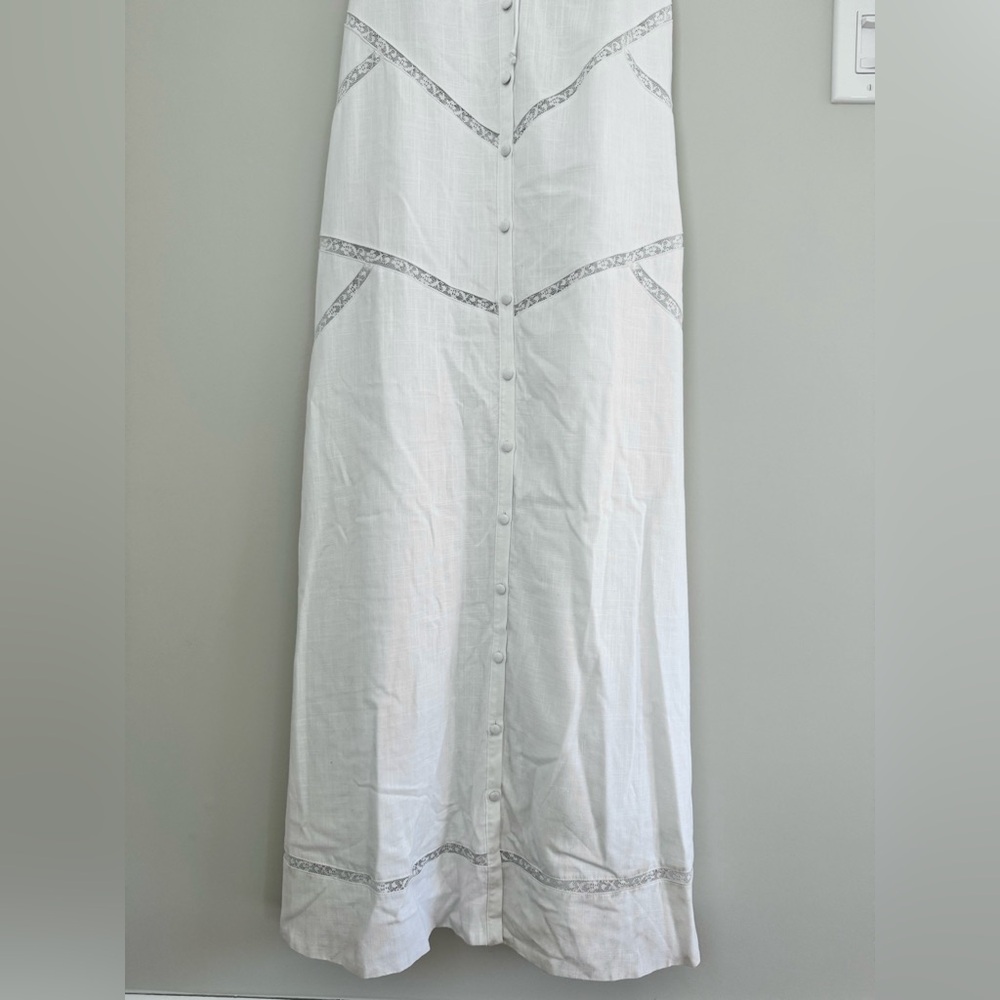 Olivaceous Kallen Maxi Dress A-line lace detail In White size S - Picture 10 of 15